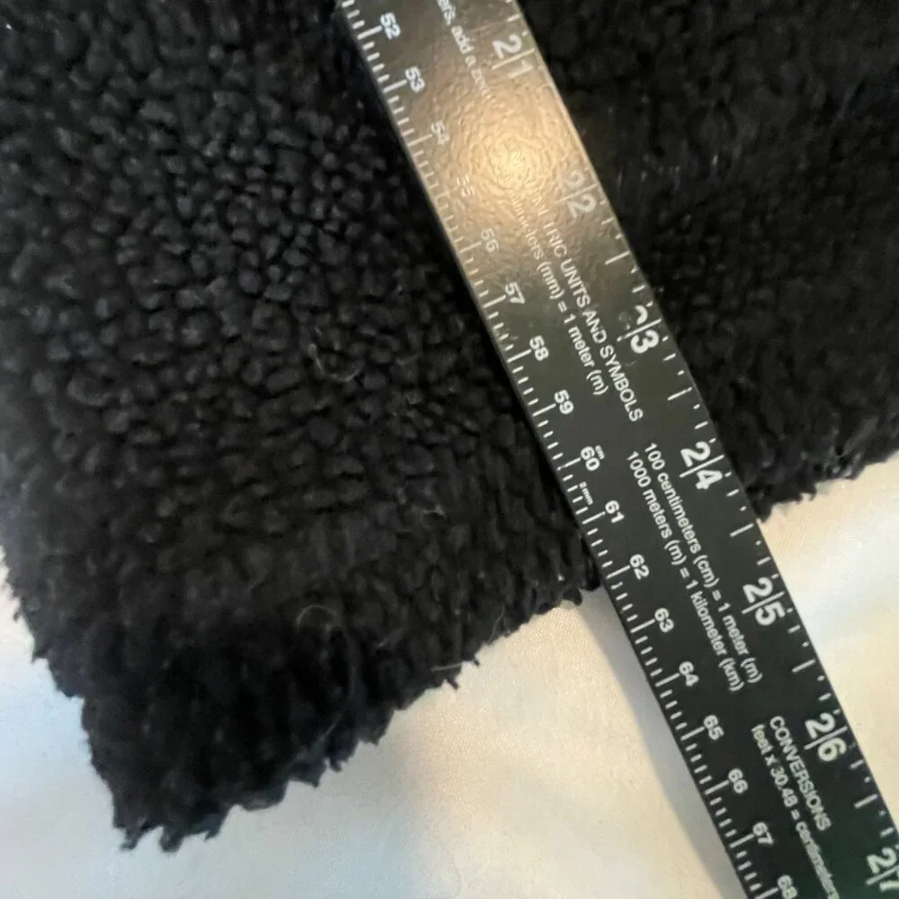 Fox Head Mens Black Hooded Faux Sherpa Lined Fleece Small - Picture 8 of 10